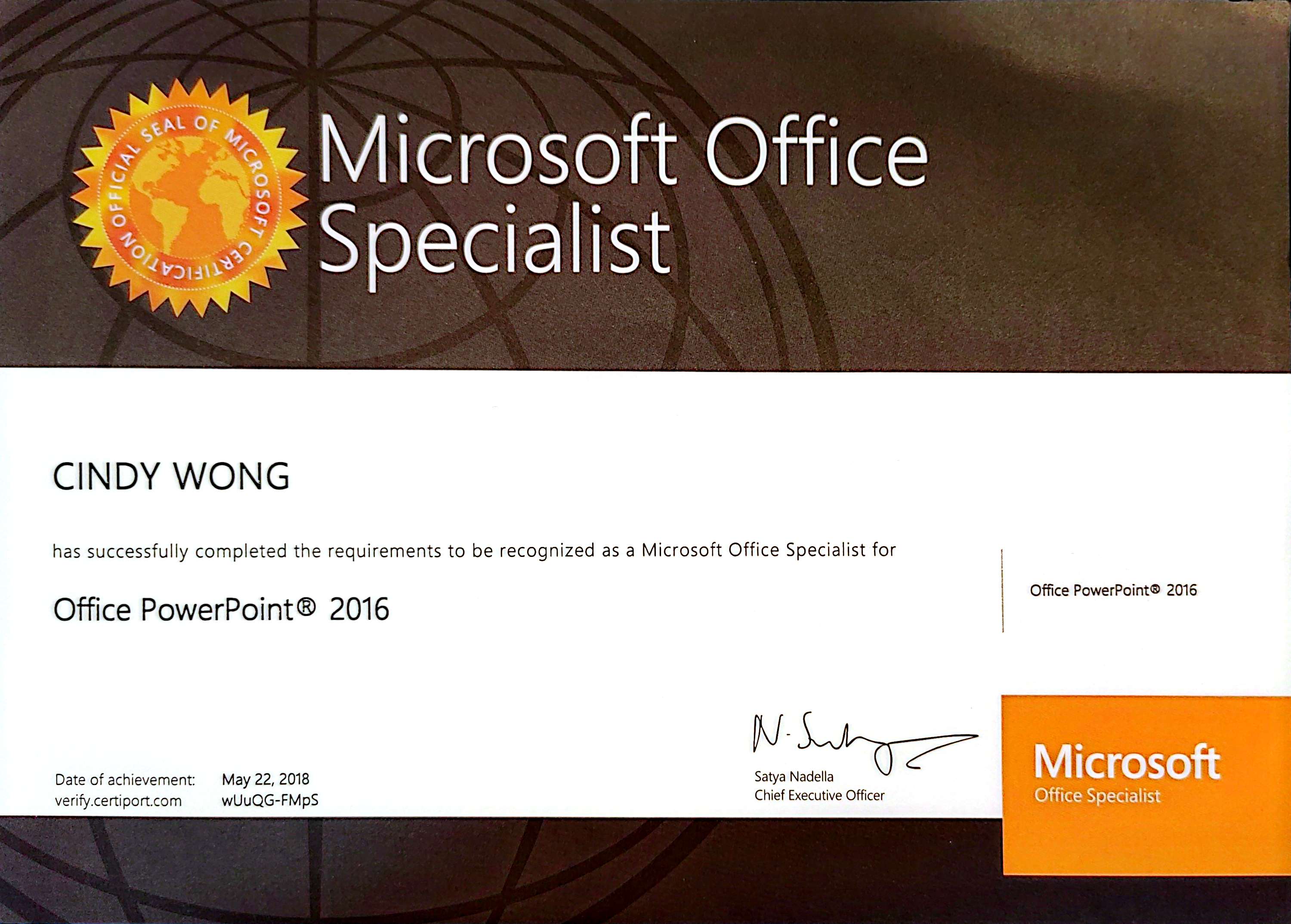 Certificate 1