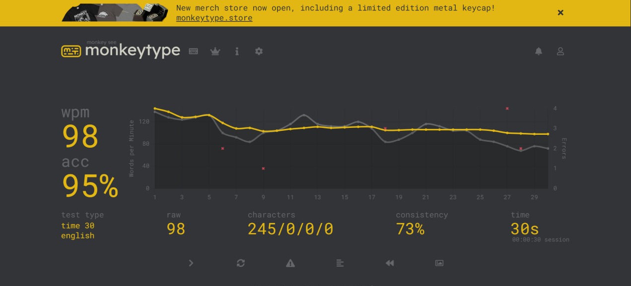 Typing Screenshot
